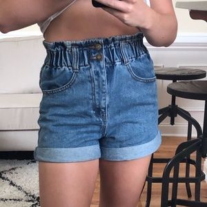 Forever 21 Paperbag Denim Shorts
